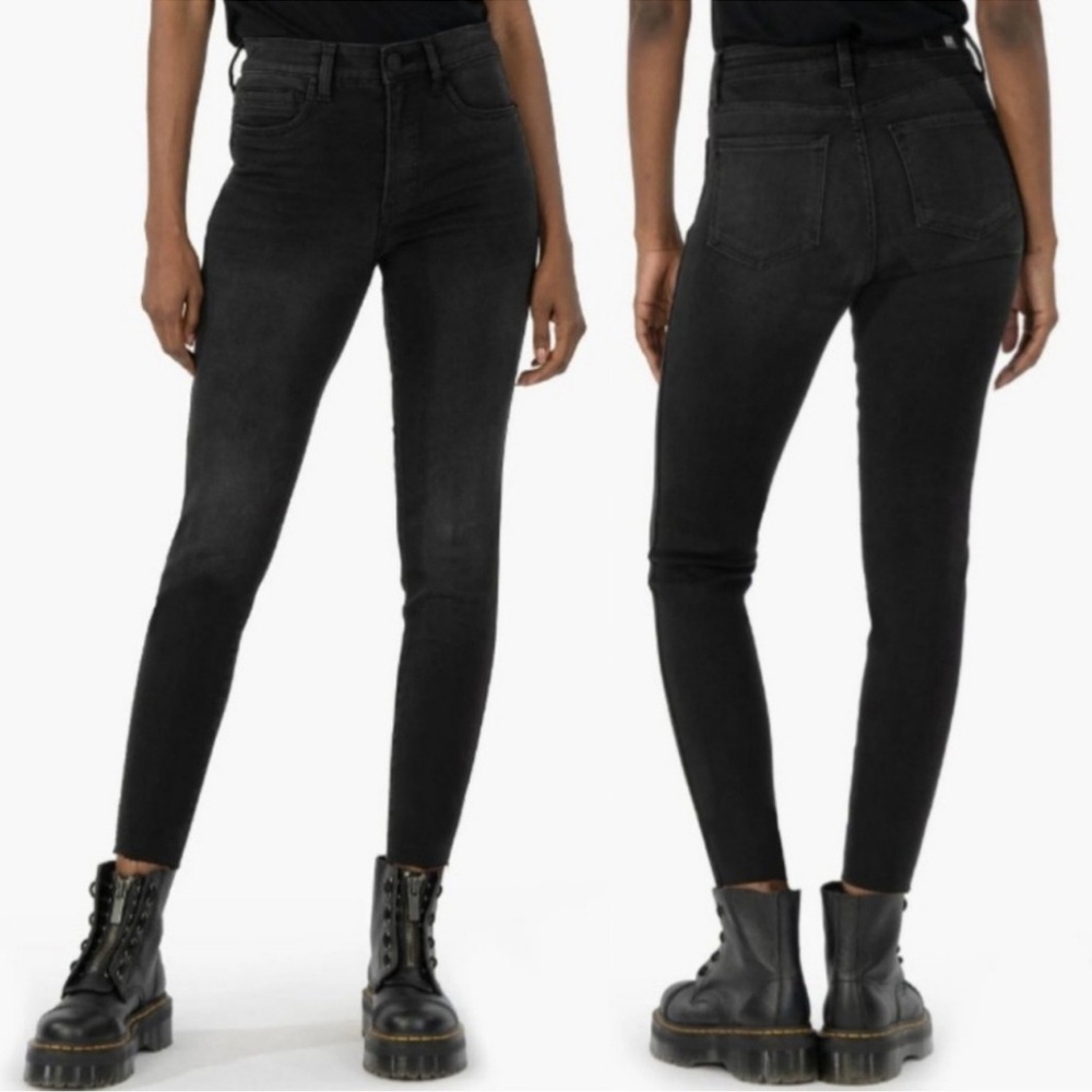 Kut from the Kloth Black Donna Fab Ankle Skinny Jeans Size 2